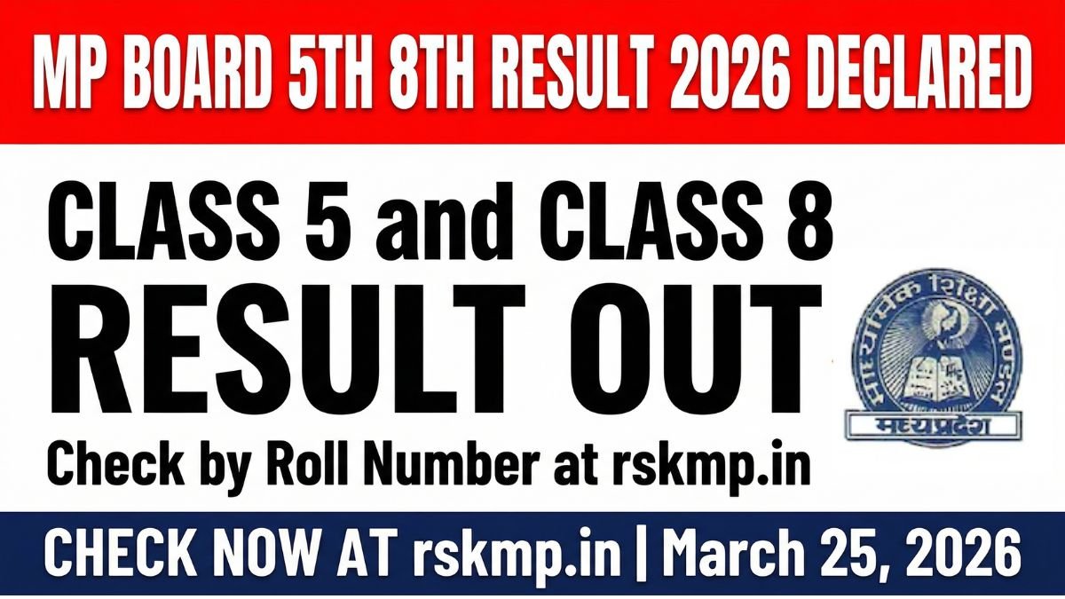 MP Board 5th 8th Result 2026