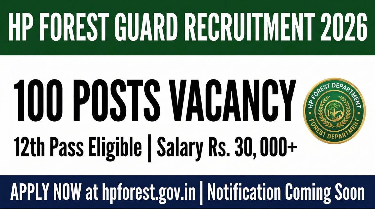 HP Forest Guard Recruitment 2026: Apply Online for 100 Posts, Check Eligibility, Salary and Exam Pattern
