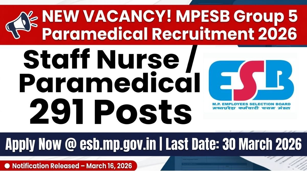 MPESB Group 5 Paramedical Recruitment 2026