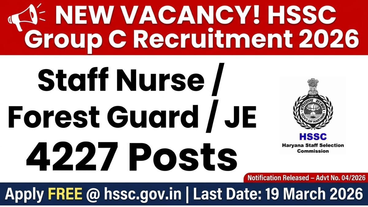 HSSC Group C Recruitment 2026