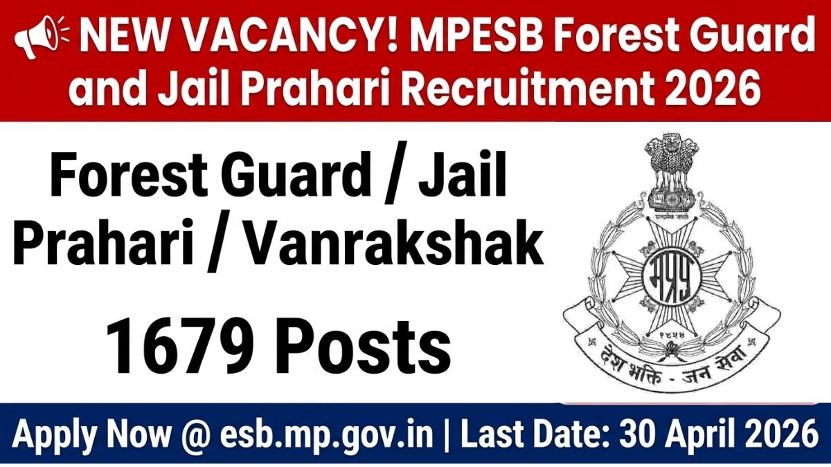 MPESB Forest Guard and Jail Prahari Recruitment