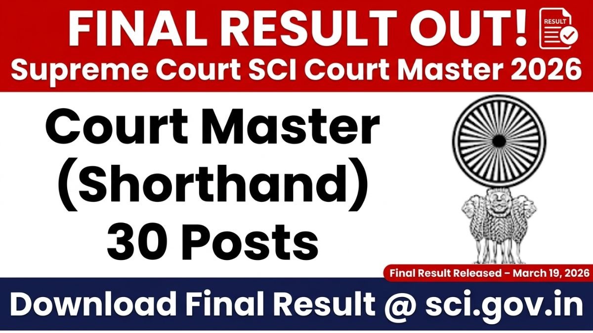 Supreme Court SCI Court Master Final Result
