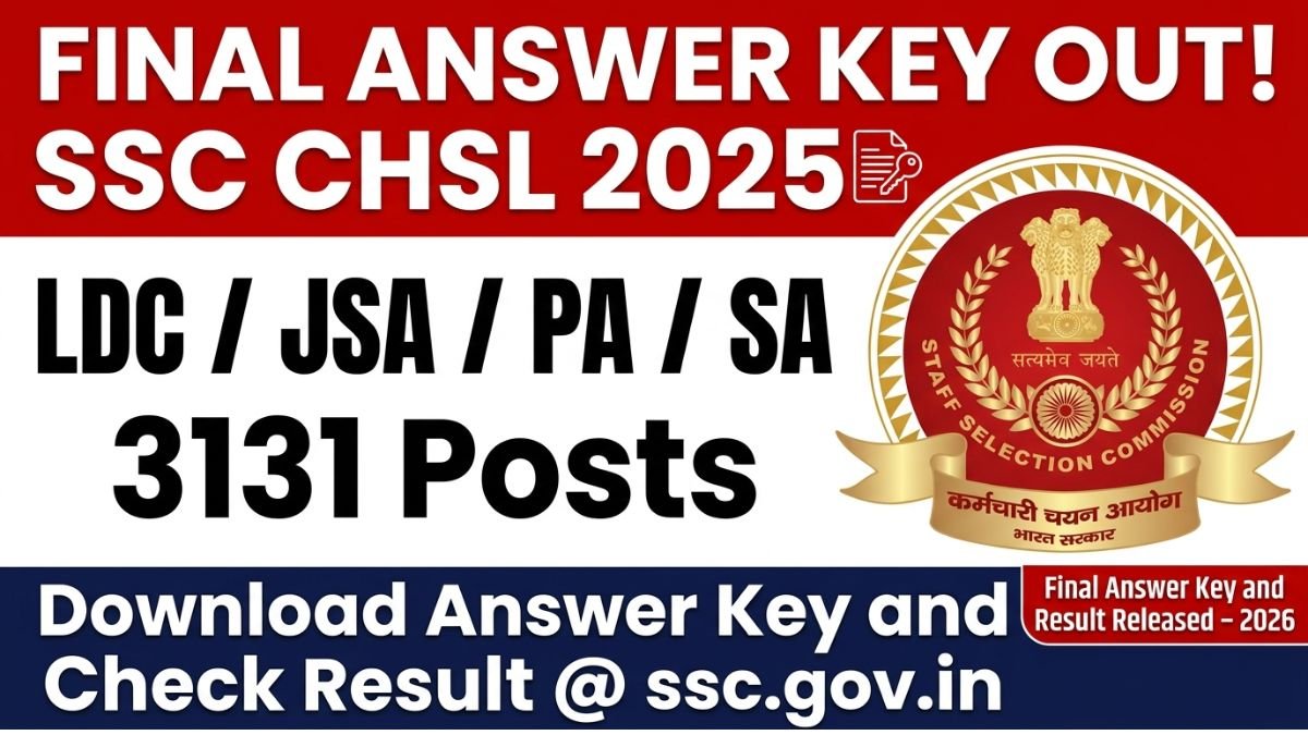 SSC CHSL Final Answer Key 2025