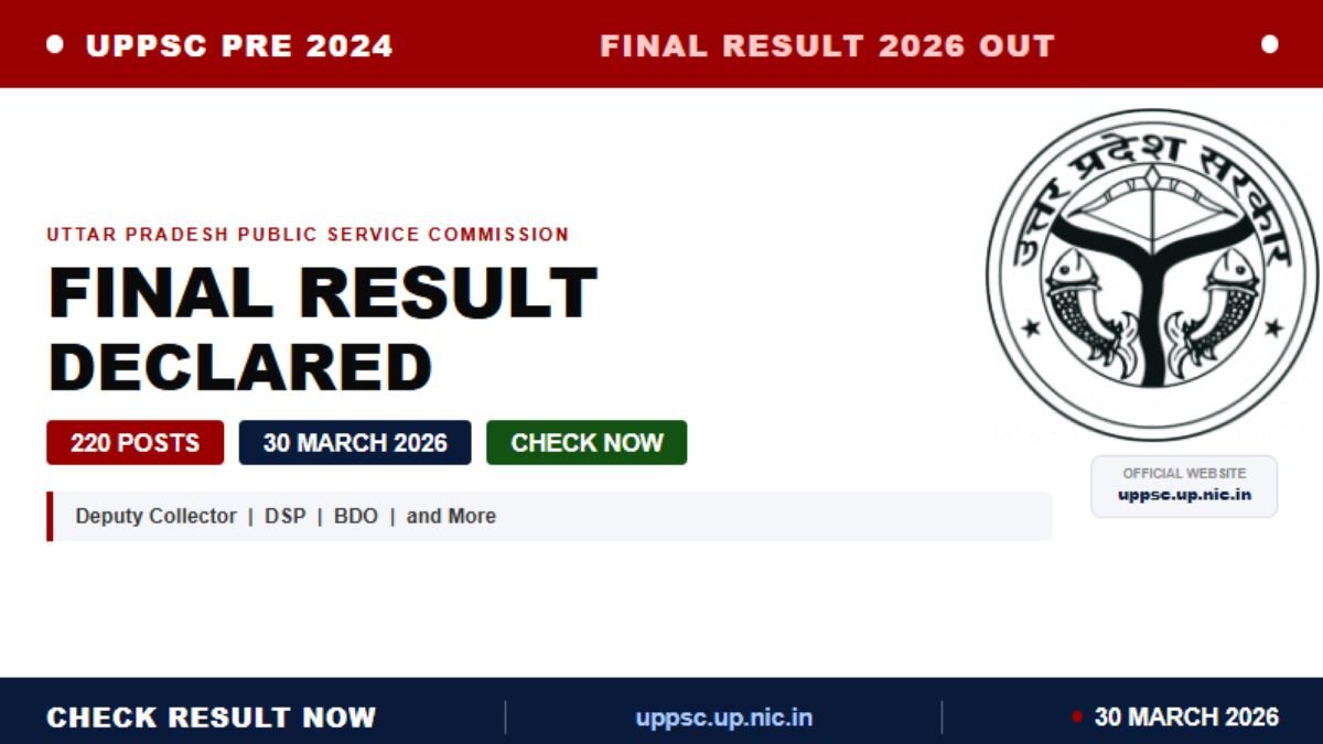 UPPSC UP Pre Examination 2024 Final Result 2026