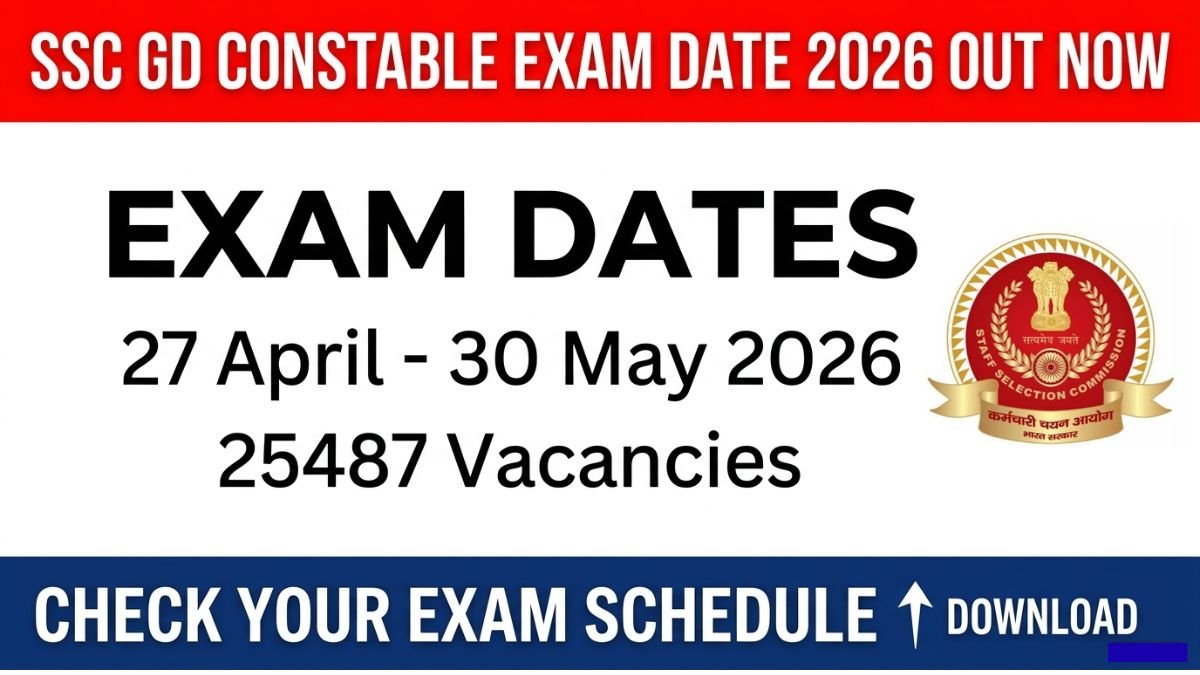 SSC GD Constable New Exam Date 2026 Released, Check April to May Schedule