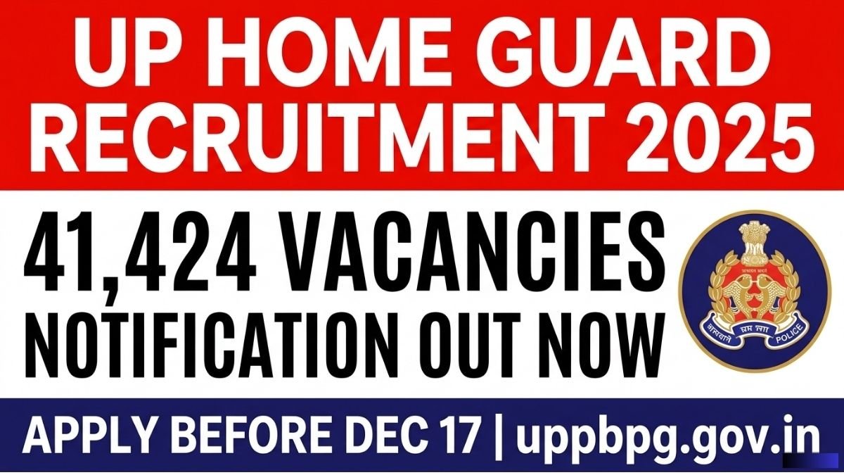 UP Home Guard Recruitment 2025: 41424 vacancies notified. Check eligibility, salary, selection process, application dates, and how to apply online now.