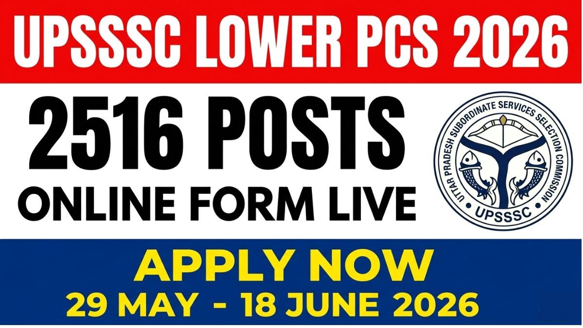 Apply for UPSSSC Lower PCS Recruitment 2026 with 2516 posts. Check eligibility, salary, exam pattern, selection process, and application deadline here.
