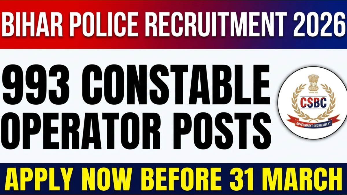 Bihar Police Constable Operator Recruitment 2026 notification released. Apply for 993 vacancies. Exam date June 21, 2026. Eligibility, salary, selection process details inside.