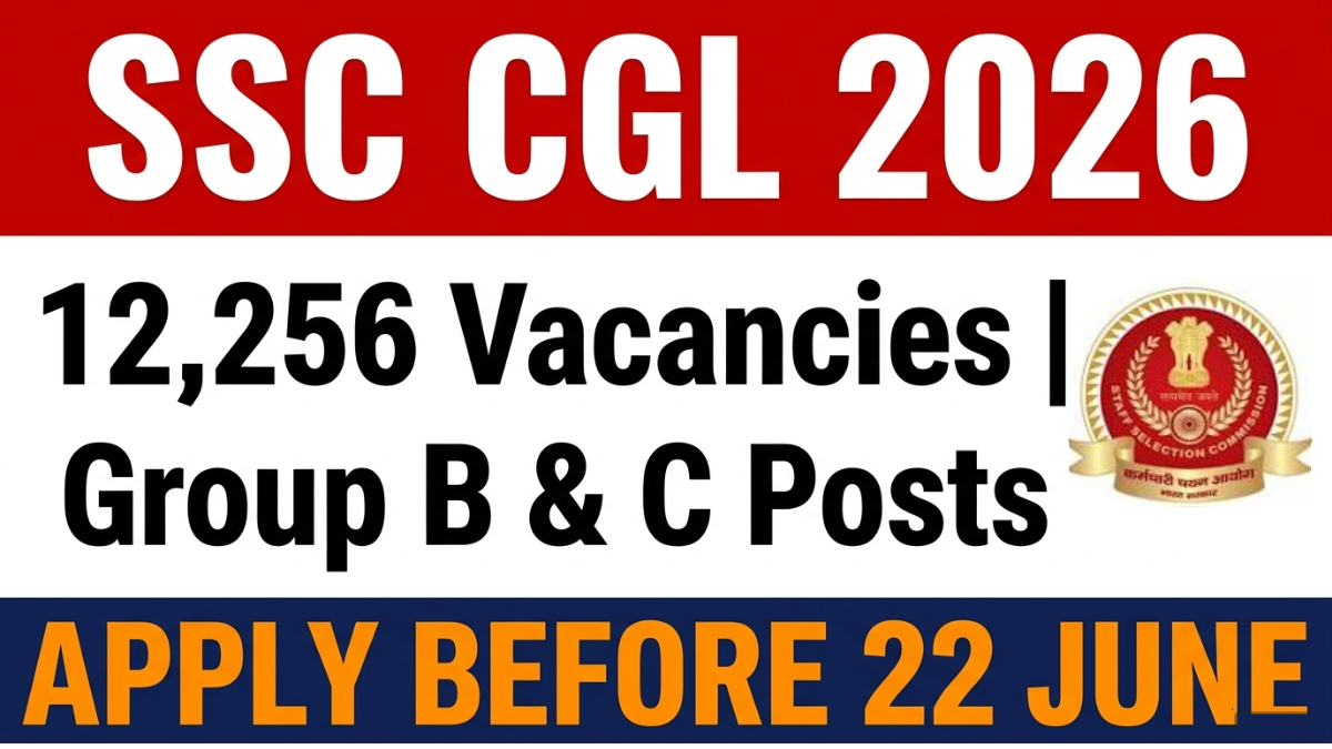 SSC CGL Recruitment 2026 notification is out with 12,256 vacancies. Check vacancy details, application dates (21 May - 22 June 2026), eligibility, salary, and how to apply online at ssc.gov.in.