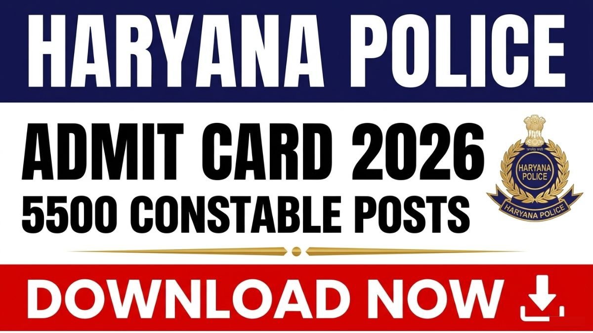 Download Haryana Police Admit Card 2026 for Constable Posts. Check shortlisting candidates list, PST schedule, and physical test dates. Get complete details here.