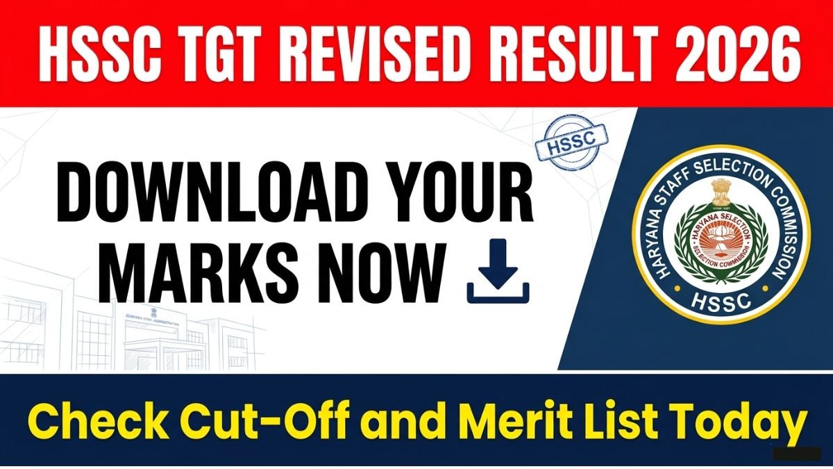 Check HSSC TGT Revised Result 2026 online with merit list and cut-off marks. Download PDF, check your roll number, and view selection details now.