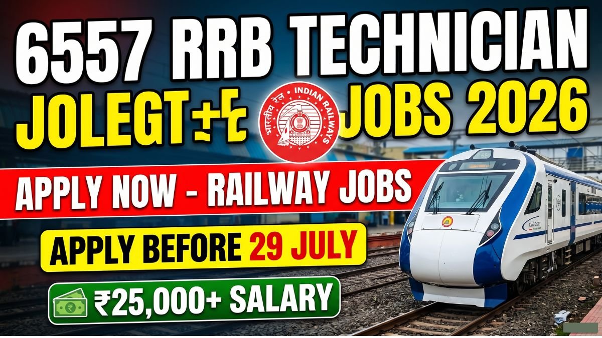RRB Technician Recruitment 2026: Apply for 6557 Posts in Railway Jobs