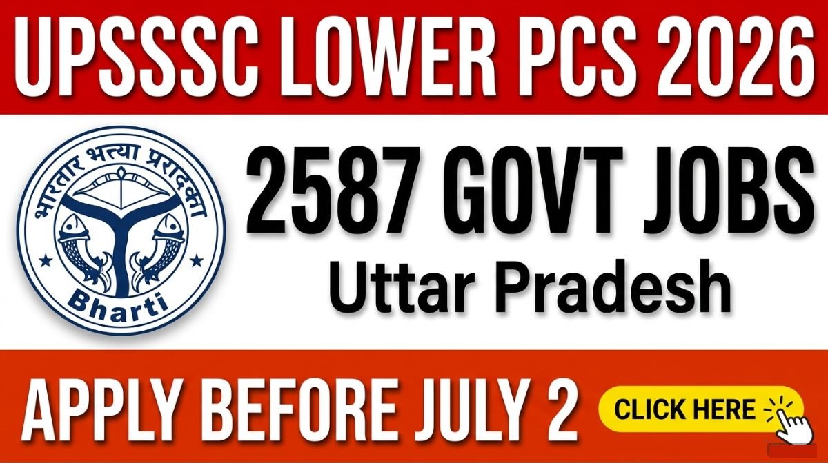 Apply for UPSSSC Lower PCS 2026 correction form before July 2nd. 2587 vacancies, Rs. 25 fee, age 21-40. Check dates, eligibility, and application process.