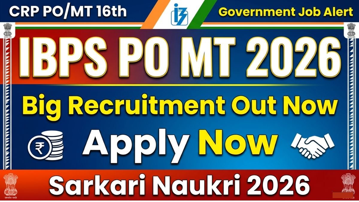 IBPS CRP PO MT 16th Recruitment 2026 Apply Now Online Form