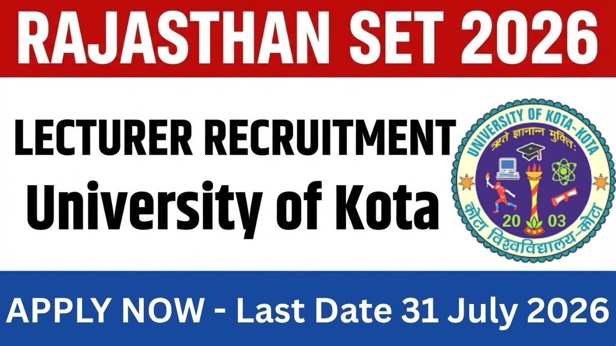 Rajasthan State Eligibility Test SET 2026 Online Application Form: Apply Now