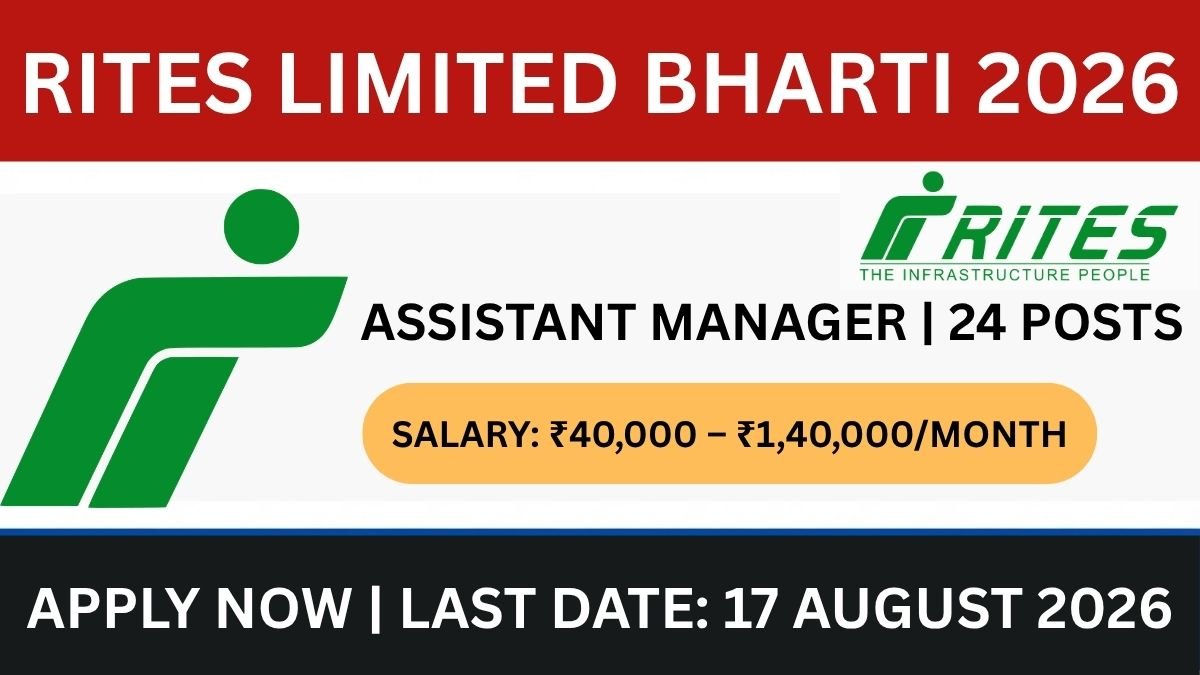 RITES Limited Gurugram Recruitment 2026: Apply Online for 24 Assistant Manager Posts