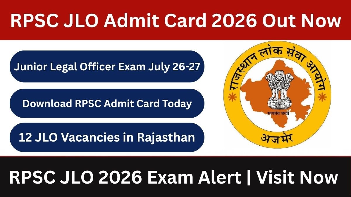 RPSC Junior Legal Officer Admit Card 2026 Released Now