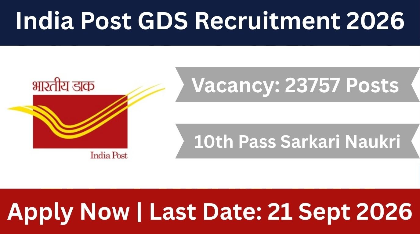 India Post GDS Recruitment 2026: Apply Online for 23757 Gramin Dak Sevak Vacancies Across India